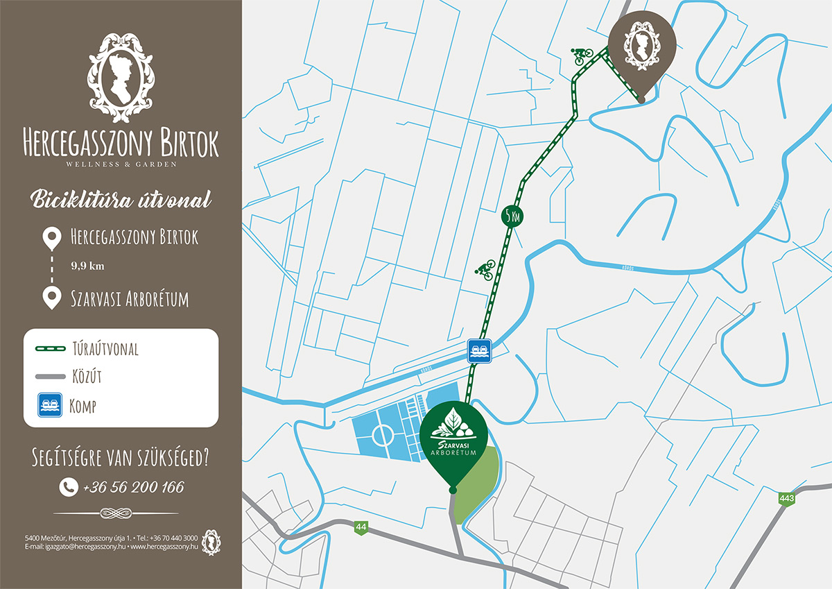 Biciklitúra térkép - Szarvasi Arborétum